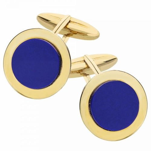 Round cufflinks with - with, blue