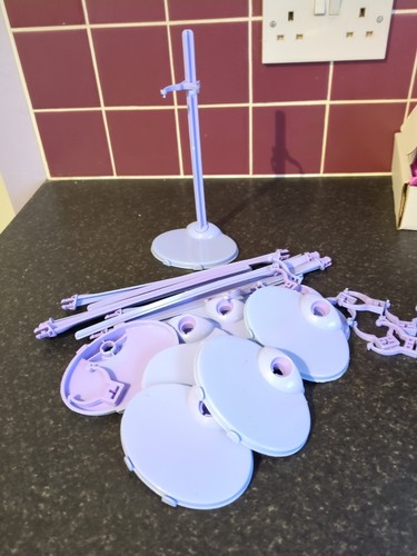 Used purple doll stands - x, 10