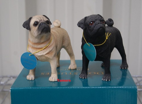 Minature fawn pug dog - fawn, ornament