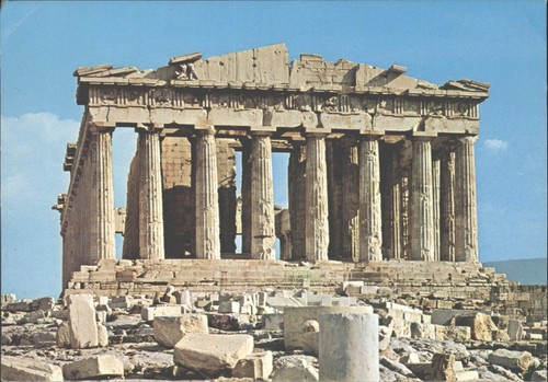 Vintage parthenon athens - vintage,