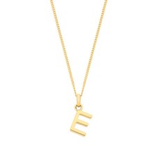 9ct Gold Small Plain E INITIAL