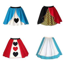QUEEN OF HEARTS / ALICE IN WONDERLAND  Fancy Dress Skirt outfit Costume UK MADE