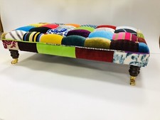 REDUCED New Designer Patchwork Footstool