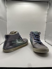 Uk 2F Girls Clark’s High tops Purple And Silver Glittery 