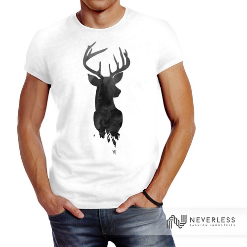 Men shirt deer - deer, head