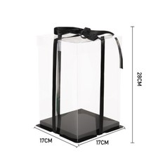 Large Clear PVC Gift Boxes Cake Candy Packaging Transparent Box Wedding Favors