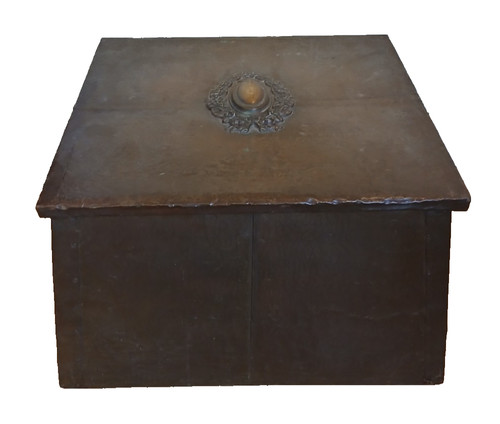 Vintage brass wood scuttle - scuttle, box