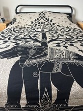 Indian elephant double bed - indian,