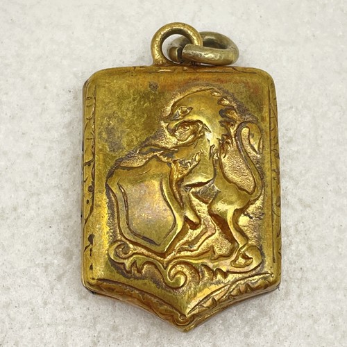 Antique brass locket pendant - locket,