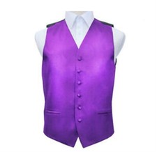 Mens Satin Waistcoat Formal Business Suit Retro Vest Wedding Casual 