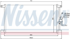 Genuine nissens condenser for - condenser,