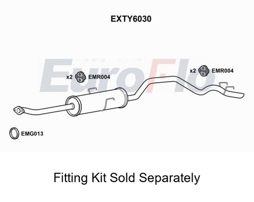Rear muffler silencer insert - rear,