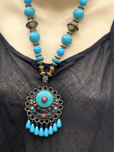 Vintage necklace amber - vintage,