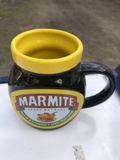 Marmite Black Mug with Yellow