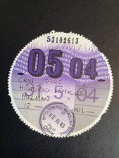 Old Tax Disc Historical Vehicle Hillman May 2004 Rare Item