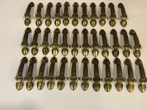 Vintage brass drawer - brass, pulls