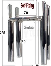 4 Chrome Furniture Settee Legs