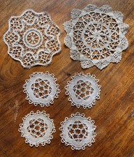 lace coasters x 4 and 2 x lace