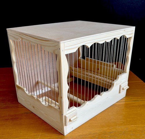 Wooden bird cage metal wire - wooden,