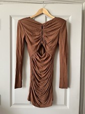 Roland Mouret Brown Cut Out