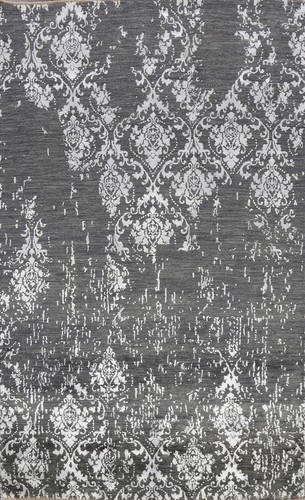 Charcoal silver wool silk - charcoal/,