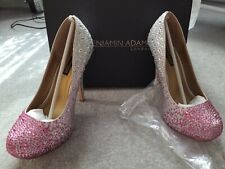 Benjamin Adams Rio, In Fuschia And Silver Swarovski Crystals, Size 39. Ombre