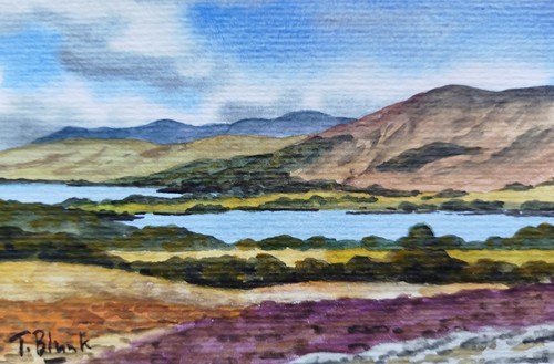 Original watercolour loch - original,