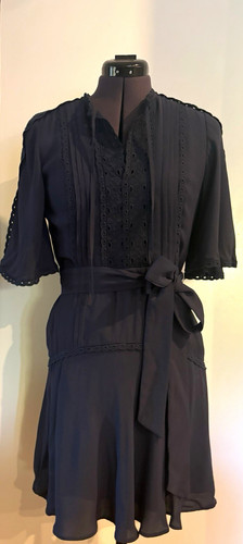 Reiss dress navy v - navy, v-neck