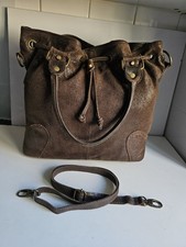 BORSE IN PELLE DESIGNER WOMENS BROWN LEATHER SATCHEL TOTE SHOULDER LARGE HANDBAG