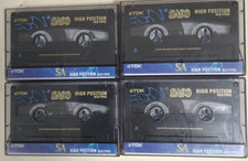 job lot 4 x TDK SA90 type 2 opened unused, label sheets and inlay unmarked