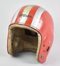WILSON 1950’s BUBBLE EAR FULL LEATHER SUSPENSION STYLE AMERICAN FOOTBALL HELMET