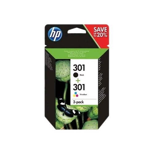 301 black and colour ink - black,