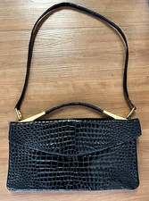 Vintage Black Crocodile Bag