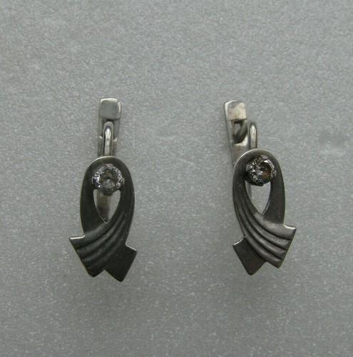 Vintage earrings sterling - earrings,