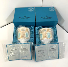 2x Coalport 1981 Wedding Goblets - Prince Charles & Lady Diana Ltd Ed. Boxed
