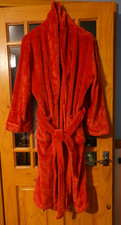 Debenhams Rise & Shine / Lounge & Sleep Red Cosy Dressing Gown Size 12-14