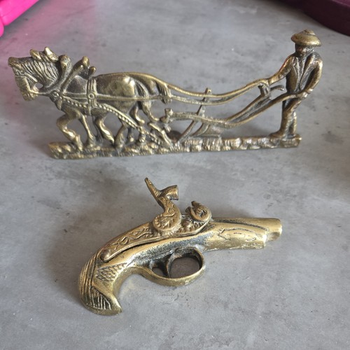 Brass horse and - horse,