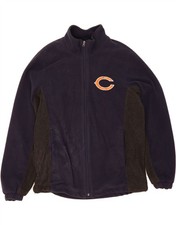 NFL TEAM APPAREL Mens Fleece Jacket UK 38 Medium Navy Blue Colourblock DT50