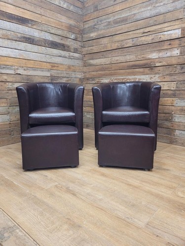 Pair brown faux - brown, tub