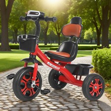 Kids Tricycle for 2-5 Years Old, Kids Trike with Basket and Removable Pedal UK