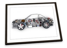 Car Parts Garage Mechanical FRAMED ART PRINT Picture Poster Artwork