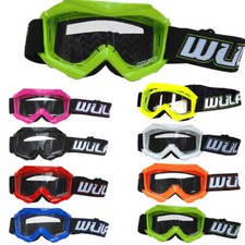 Wulfsport Cub Tech Kids Youth Motorbike Motocross Goggles Red Green Pink Blue