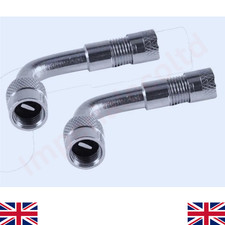 2PCS 90 Degree Angle Tyre Valve Extension Adaptor Motorcycle Motorbike Car Bike