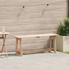 Outdoor Bench Solid Pine Brown