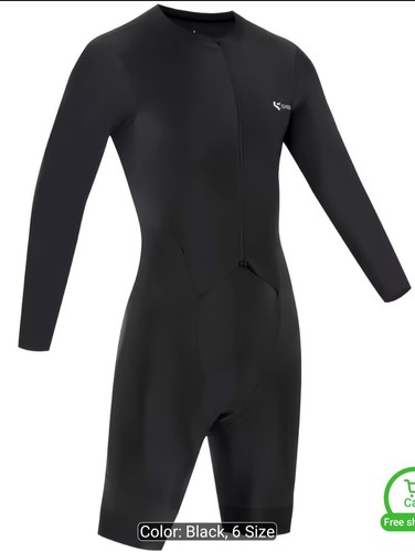 Black cycling skinsuit - black,