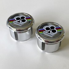 Colnago World Champion Bicycle Handlebar Chrome Plastic Bar Plugs, Caps