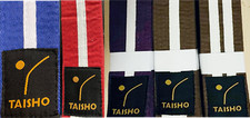COLOURED BELTS with WHITE STRIPE Judo, Karate, Kickboxing, MMA, Taekwondo