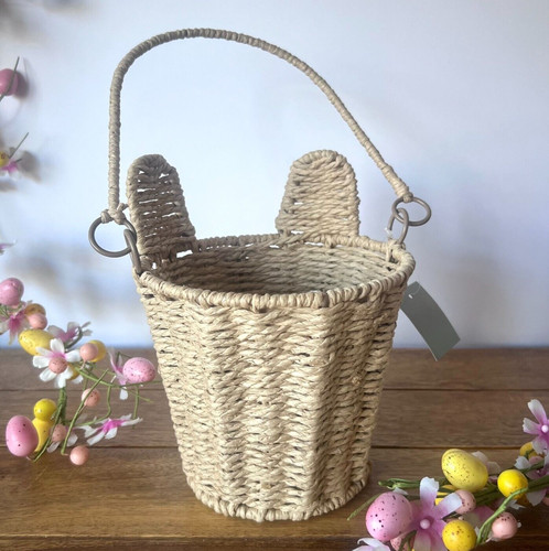 Easter gift basket with bunny - with,