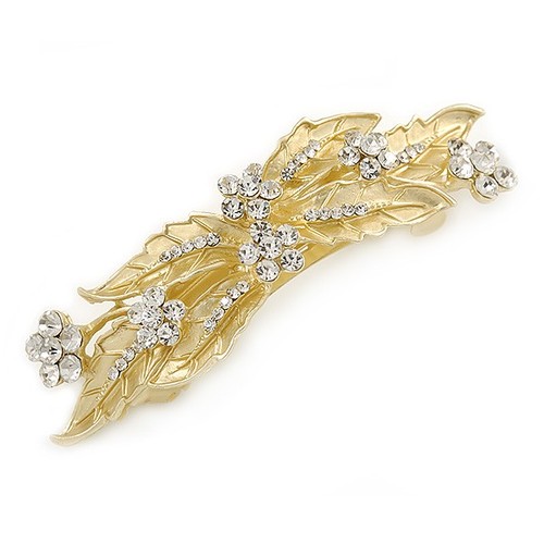 Bright gold tone matt diamante - gold,