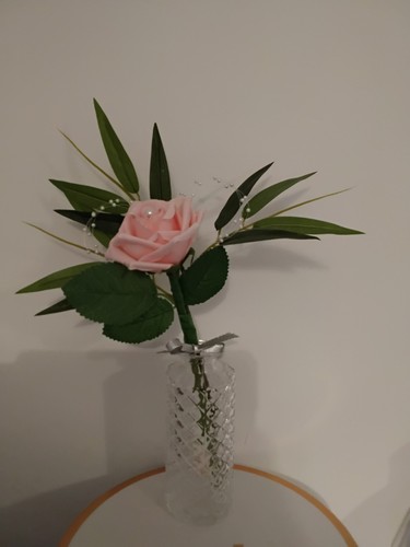 Pink rose with heart shaped - pink,